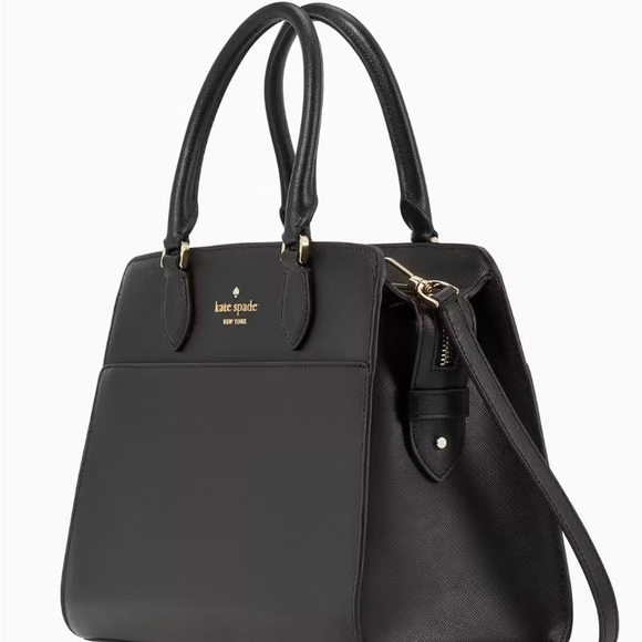 Kate Spade Madison Medium Satchel Bag Black NWT - Picture 3 of 9